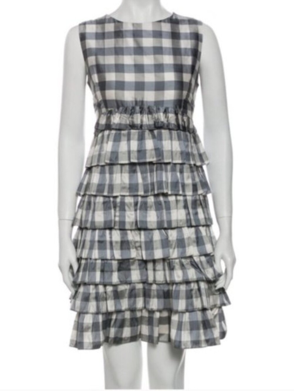 BATSHEVA checkered Tiered Dress Size 6